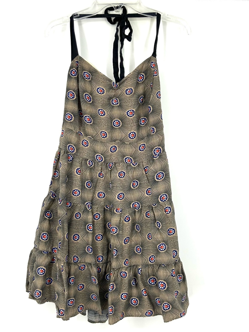 Free People Mosaic Tiered Halter Mini Dress